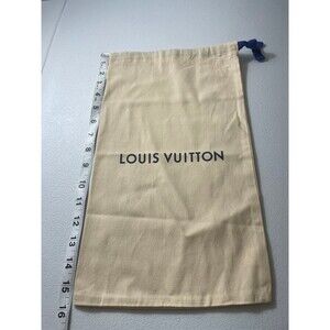 Louis Vuitton Beige Cotton Drawstring Dust Bag Authentic Luxury Storage (1 Bag)